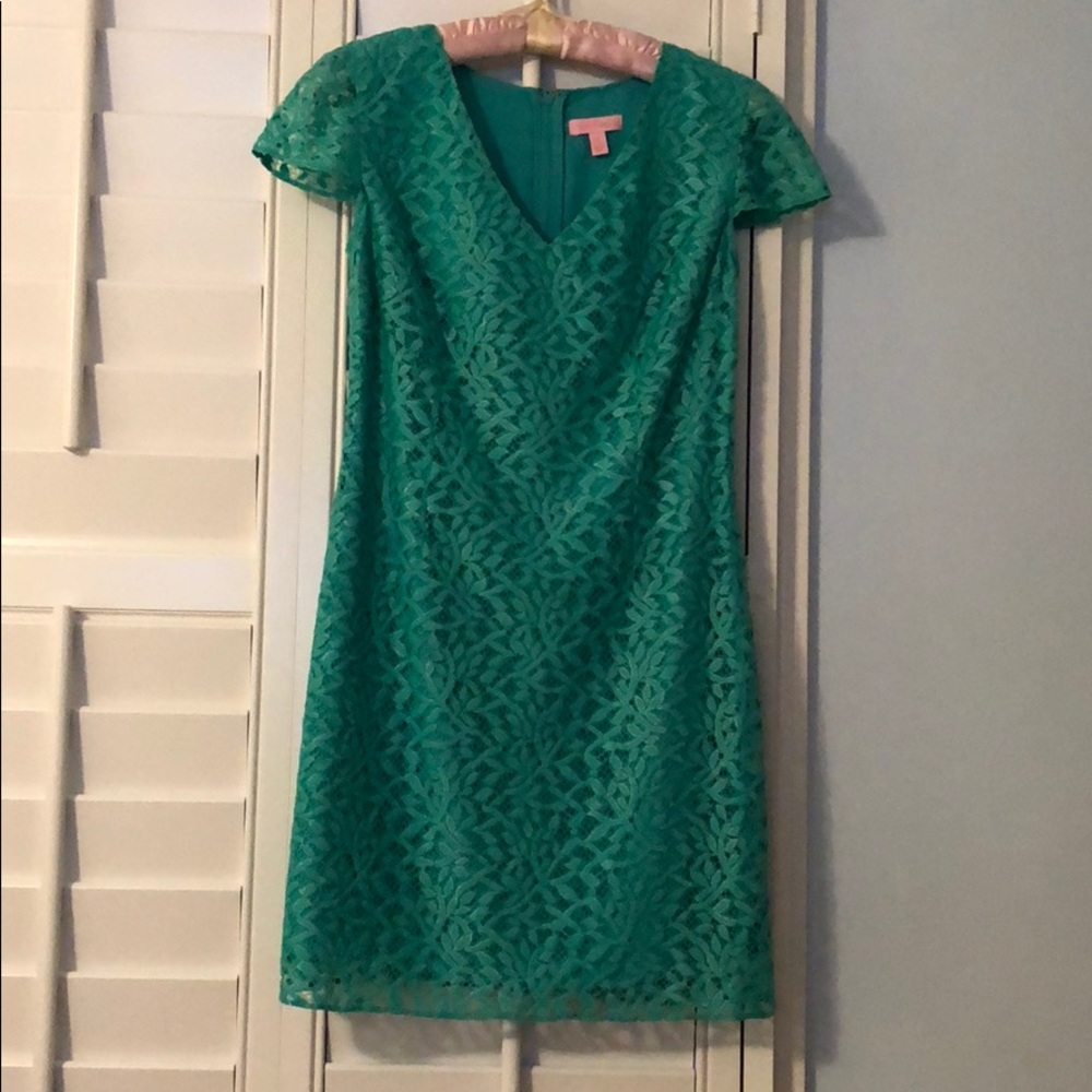 Lilly Pulitzer Seafoam Green Jungle Lace